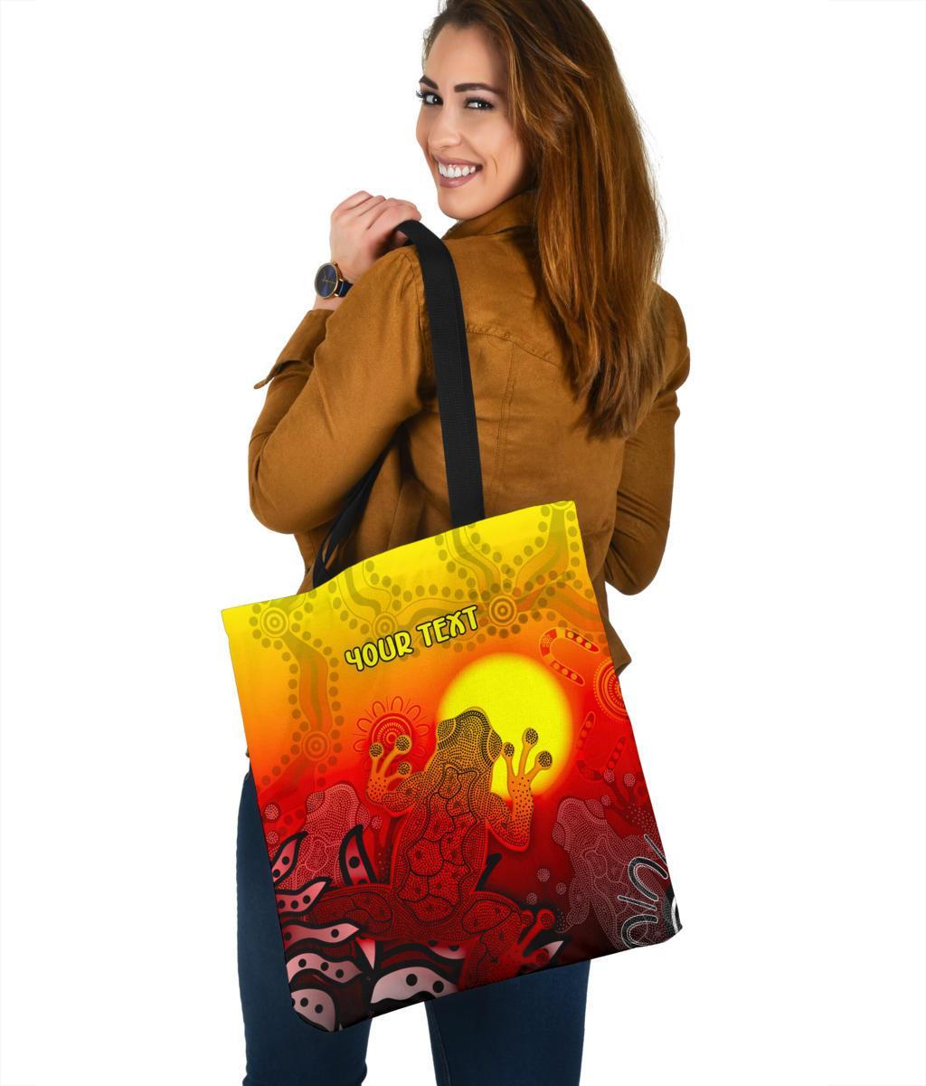 customaboriginal-tote-bags-indigenous-frog-red