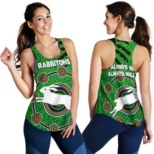 Naidoc Rabbitohs Women Racerback Tank Aboriginal Vibes No.1 - Vibe Hoodie