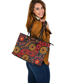 aboriginal-leather-tote-bag-indigenous-circle-dot-painting-style-1