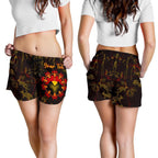 [Custom] Aboriginal Women's Shorts - Australia Map and Indigenous Flag - Vibe Hoodie