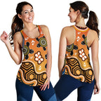 Aboriginal Women's Racerback Tank  - Indigenous Art Patterns Ver04 - Vibe Hoodie