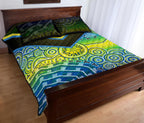 aboriginal-quilt-set-covers-dot-painting-indigenous-circle-patterns