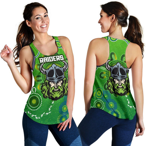 Canberra Raiders Women Racerback Tank Indigenous Country Style - Vibe Hoodie