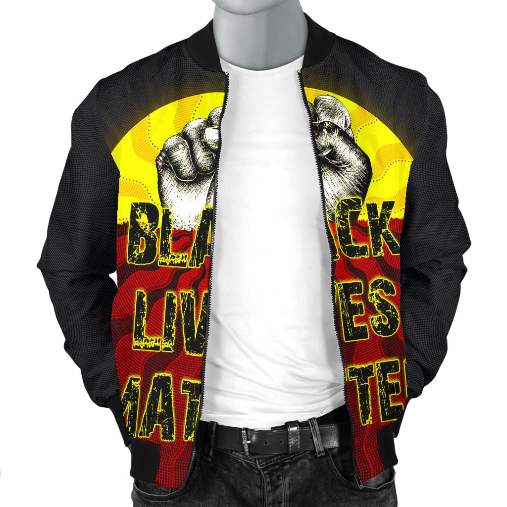 mens-bomber-jacket-aboriginal-black-lives-matter-sun-dot-painting