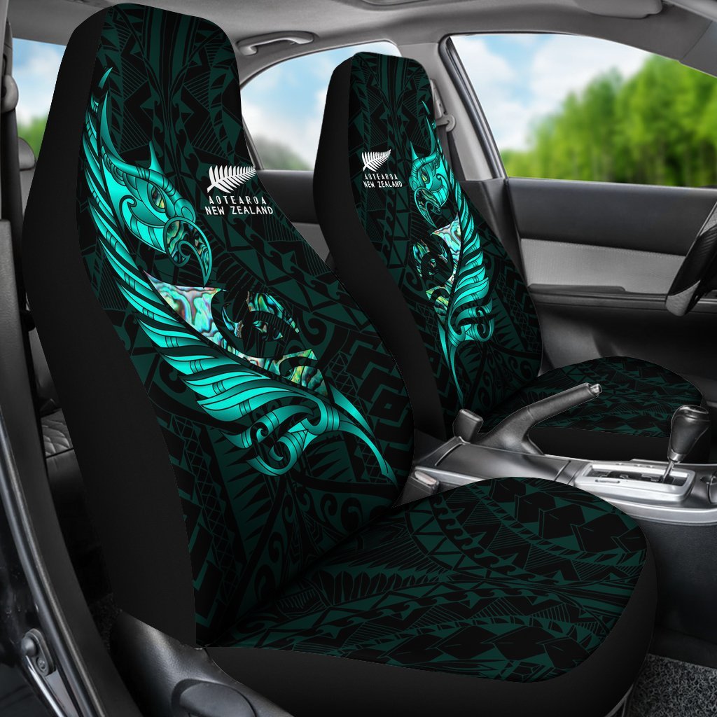 new-zealand-car-seat-cover-manaia-paua-fern-wing-turquoise