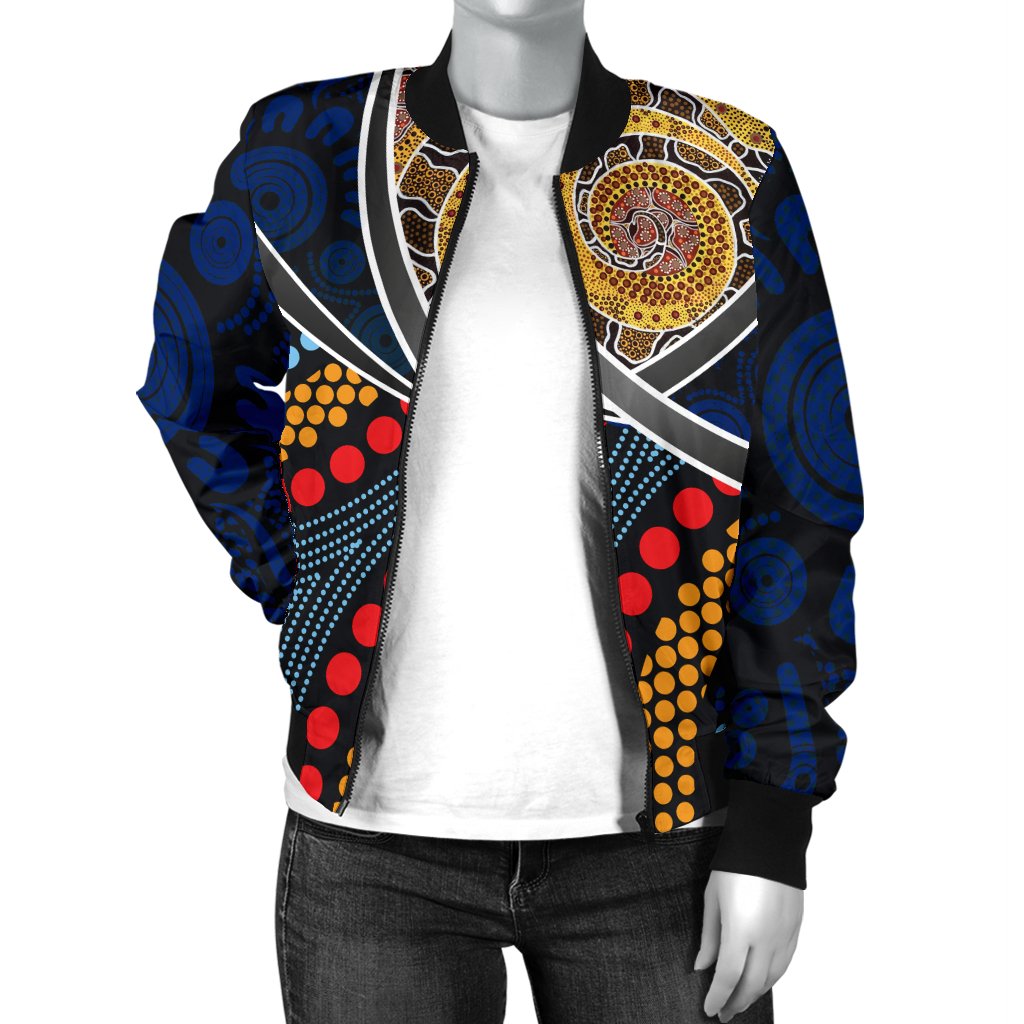 bomber-jacket-aboriginal-dot-panting-art-with-snake