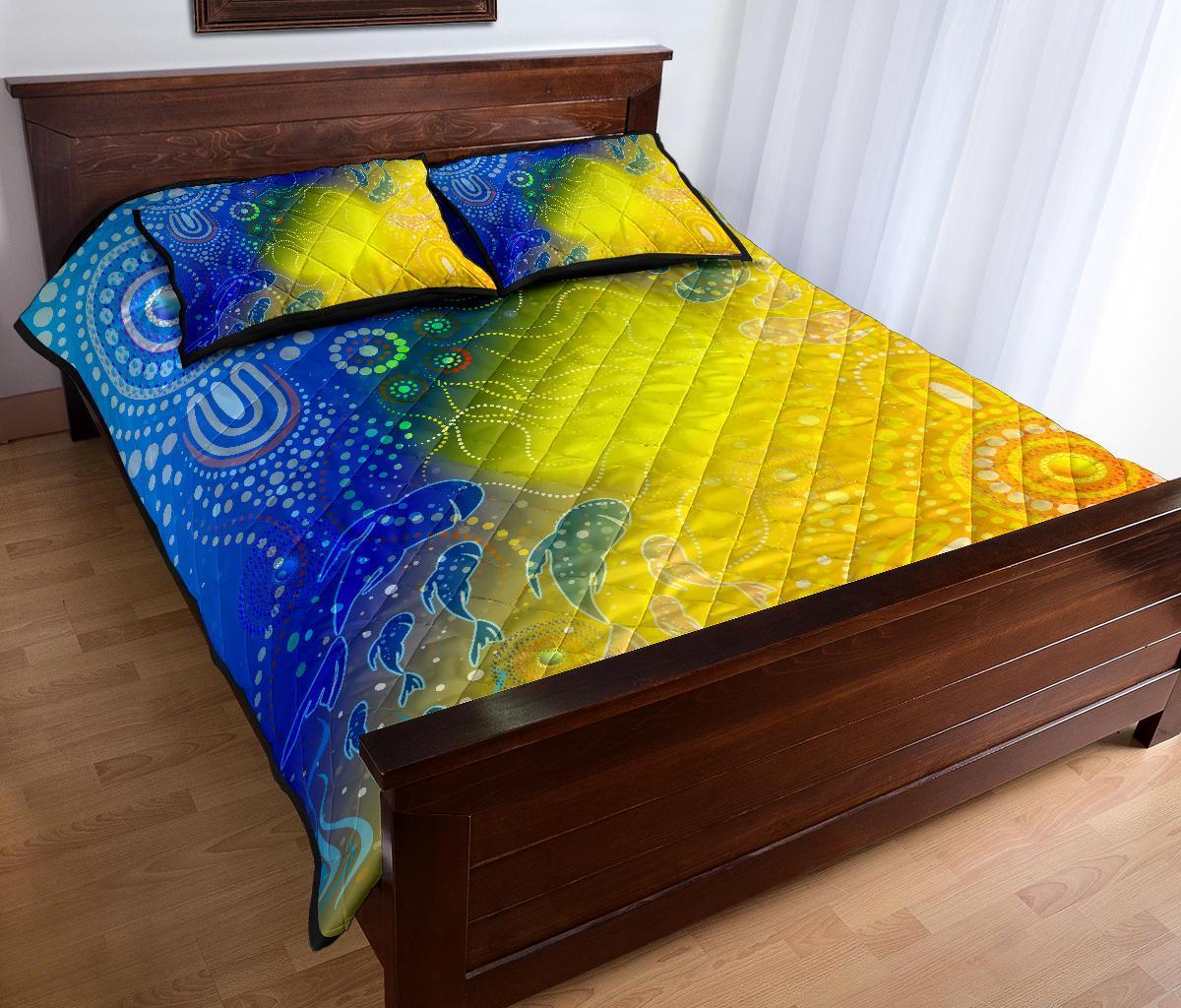aboriginal-quilt-bed-set-indigenous-fishing