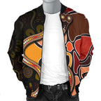 bomber-jacket-aboriginal-snake-with-dot-painting