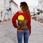 [Custom Text] Aboriginal Off Shoulder Sweater - Australian Indigenous Koala - Vibe Hoodie