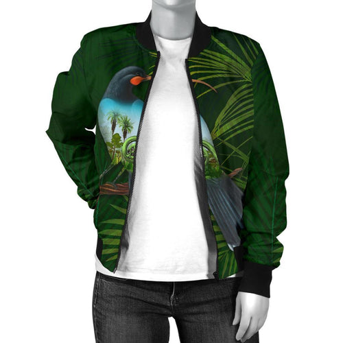 huia-bird-new-zealand-womens-bomber-jacket