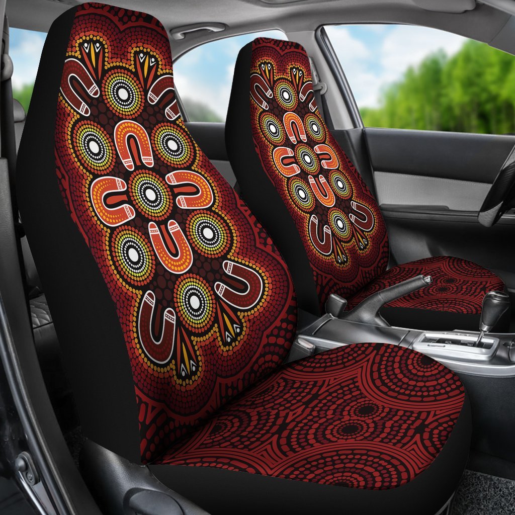 aboriginal-car-seat-covers-aboriginal-dot-painting-flowers-style
