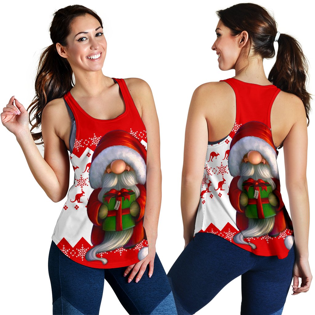 Christmas Racerback Tank - Christmas Gnome Tank Top - Women - Vibe Hoodie