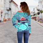New South Wales Rugby Off Shoulder Sweater Indigenous NSW - Waratahs - Vibe Hoodie