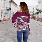 Sea Eagles Off Shoulder Sweater Special Indigenous - Vibe Hoodie