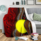 aboriginal-premium-blanket-aboriginal-flag-lizard-dot-painting-style