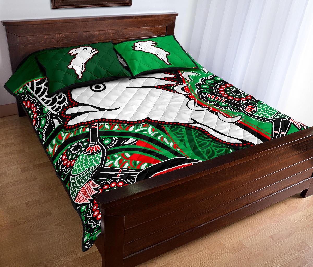 rabbitohs-quilt-bed-set-indigenous-survival-world