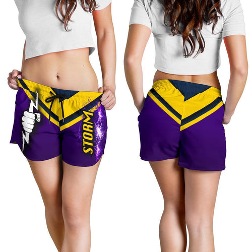 Melbourne All Over Print Women's Shorts Thunder - Vibe Hoodie