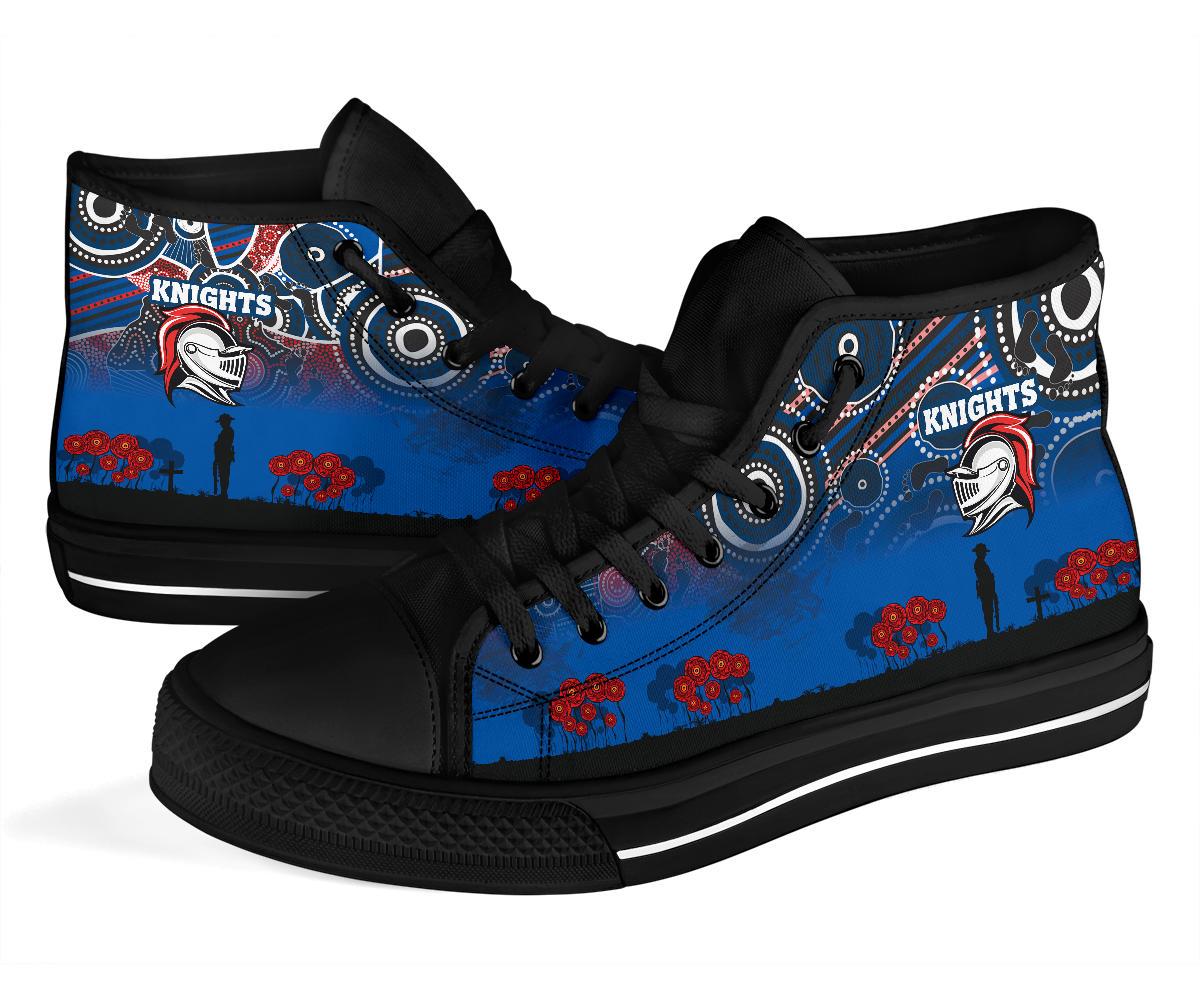knights-high-top-shoe-newcastle-anzac-day-aboriginal