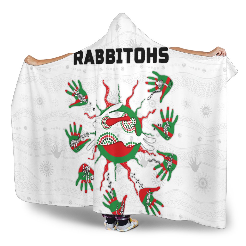 rabbitohs-indigenous-hooded-blanket-animals-aboriginal