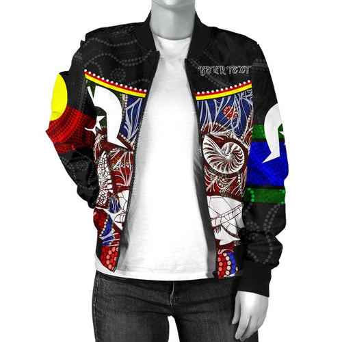 personalised-womens-bomber-kjacket-aboriginal-dot-in-naidoc-week-style
