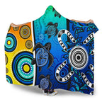 aboriginal-hooded-blanket-indigenous-turtle-dot-painting-art