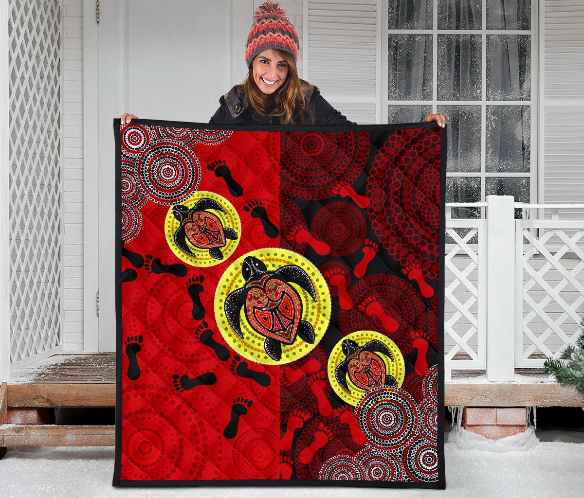 premium-quilt-aboriginal-dot-painting-quilt-turtle
