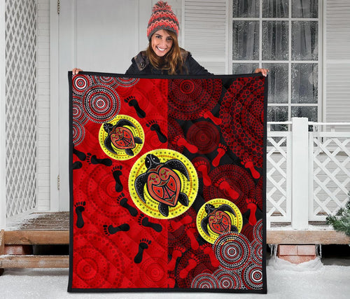 premium-quilt-aboriginal-dot-painting-quilt-turtle