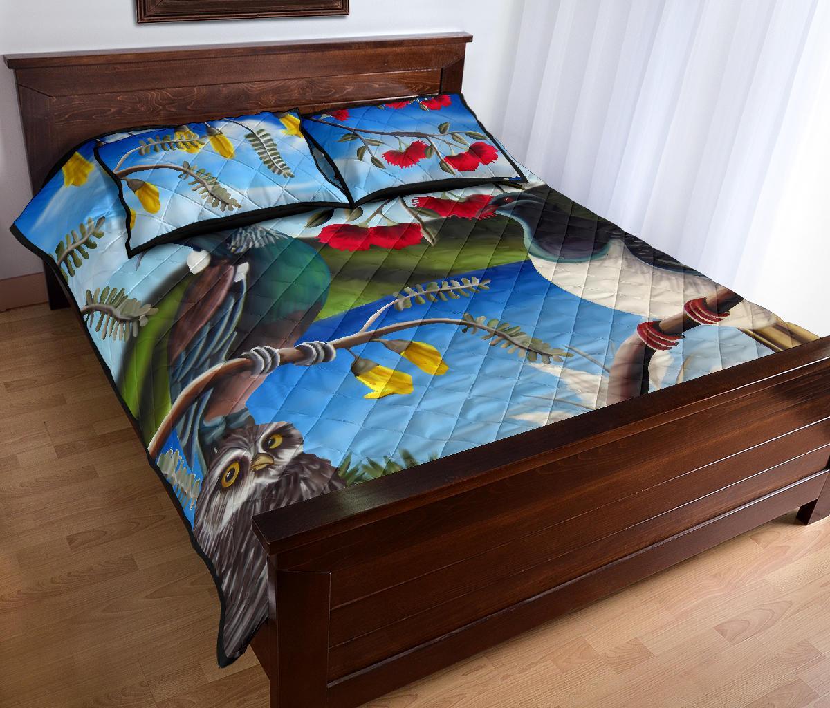 new-zealand-native-birds-quilt-bed-set