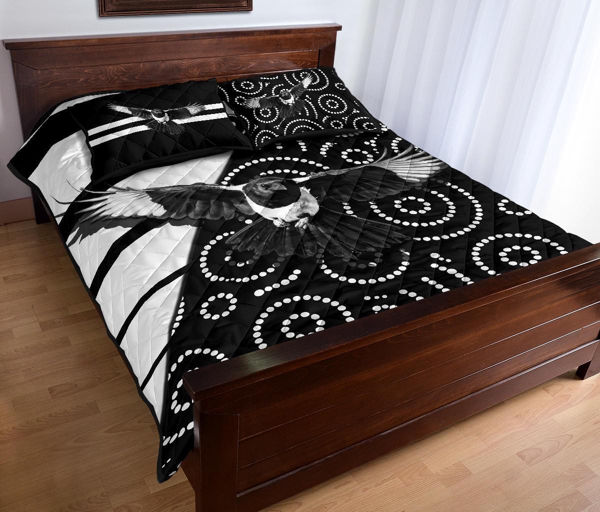 western-suburbs-magpies-quilt-bed-set-simple-indigenous