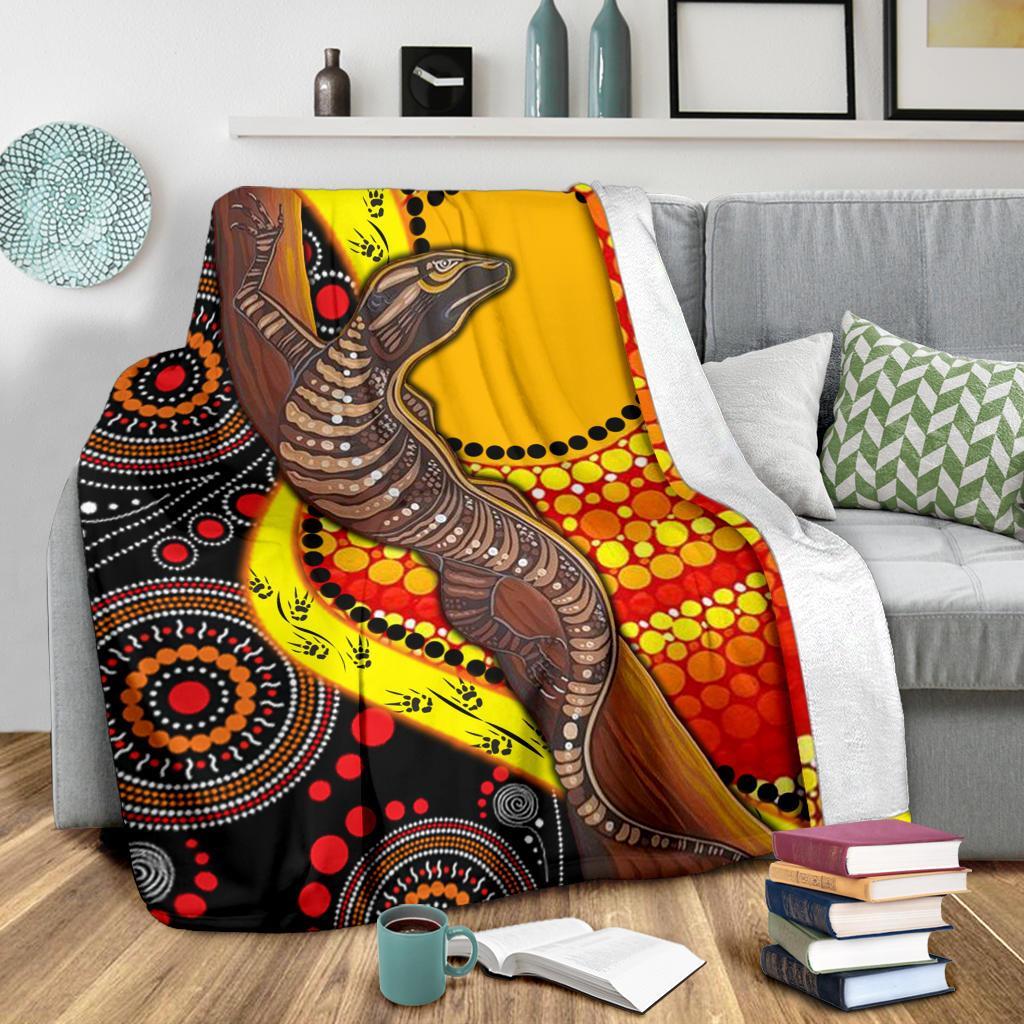 premium-blanket-australian-aboriginal-dot-painting-sun-and-lizard