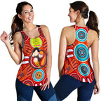Racerback Tanks - Aboriginal Family With Dot Painting art - Vibe Hoodie