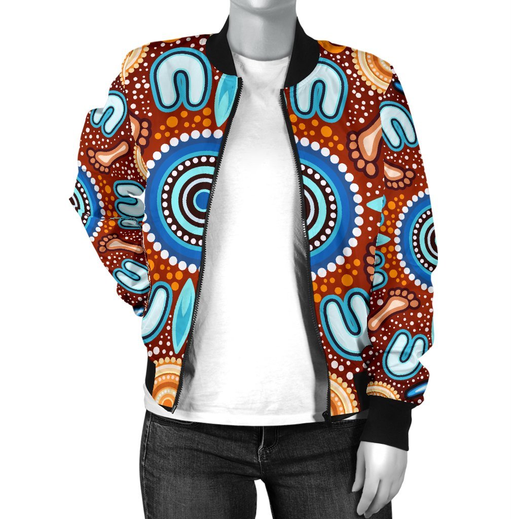 aboriginal-womens-bomber-jacket-indigenous-circle-dot-painting-ver02