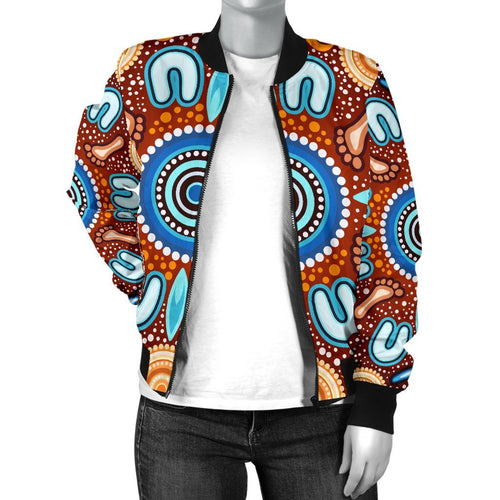aboriginal-womens-bomber-jacket-indigenous-circle-dot-painting-ver02
