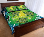 aboriginal-quilt-bed-set-indigenous-green-turtle