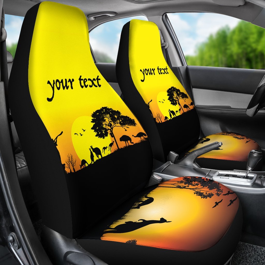 custom-text-car-seat-covers-sunset-australia-view