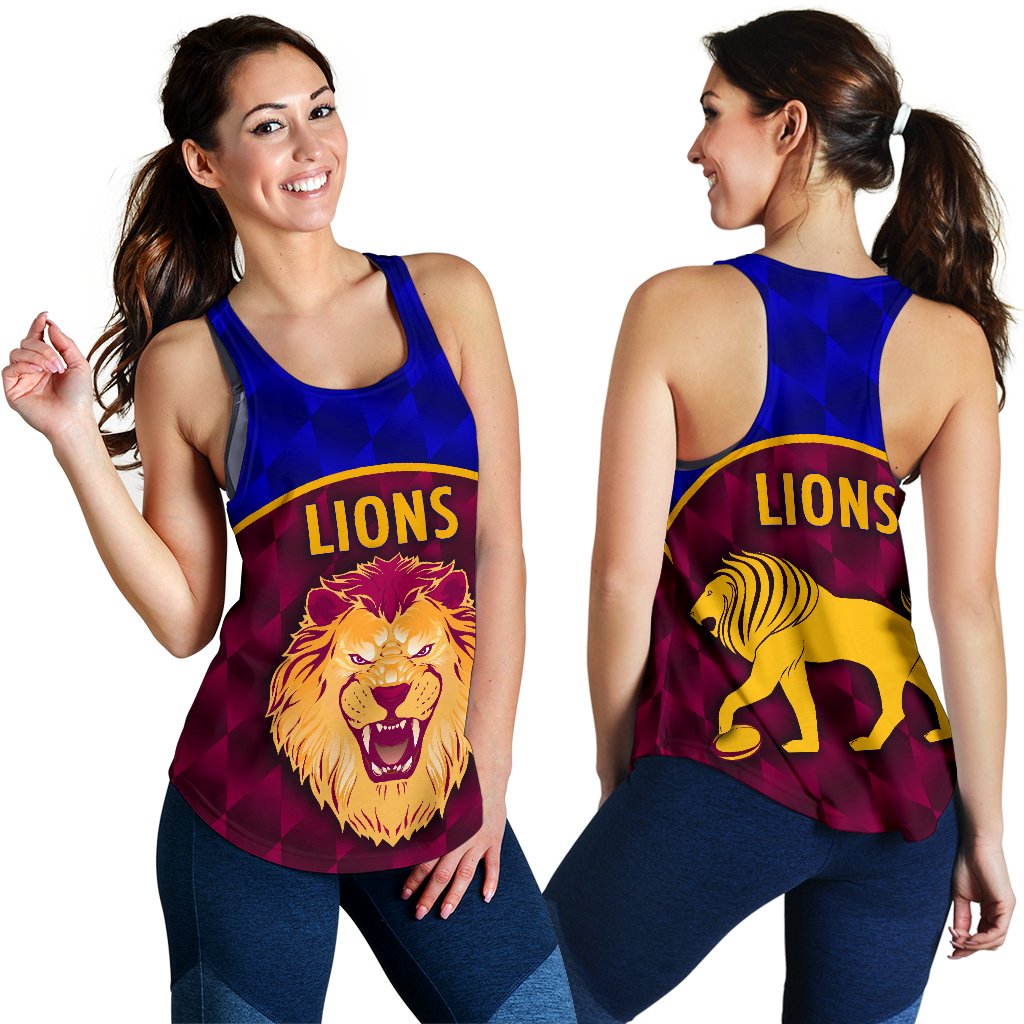 Brisbane Lions Women Racerback Tank Powerful - Vibe Hoodie