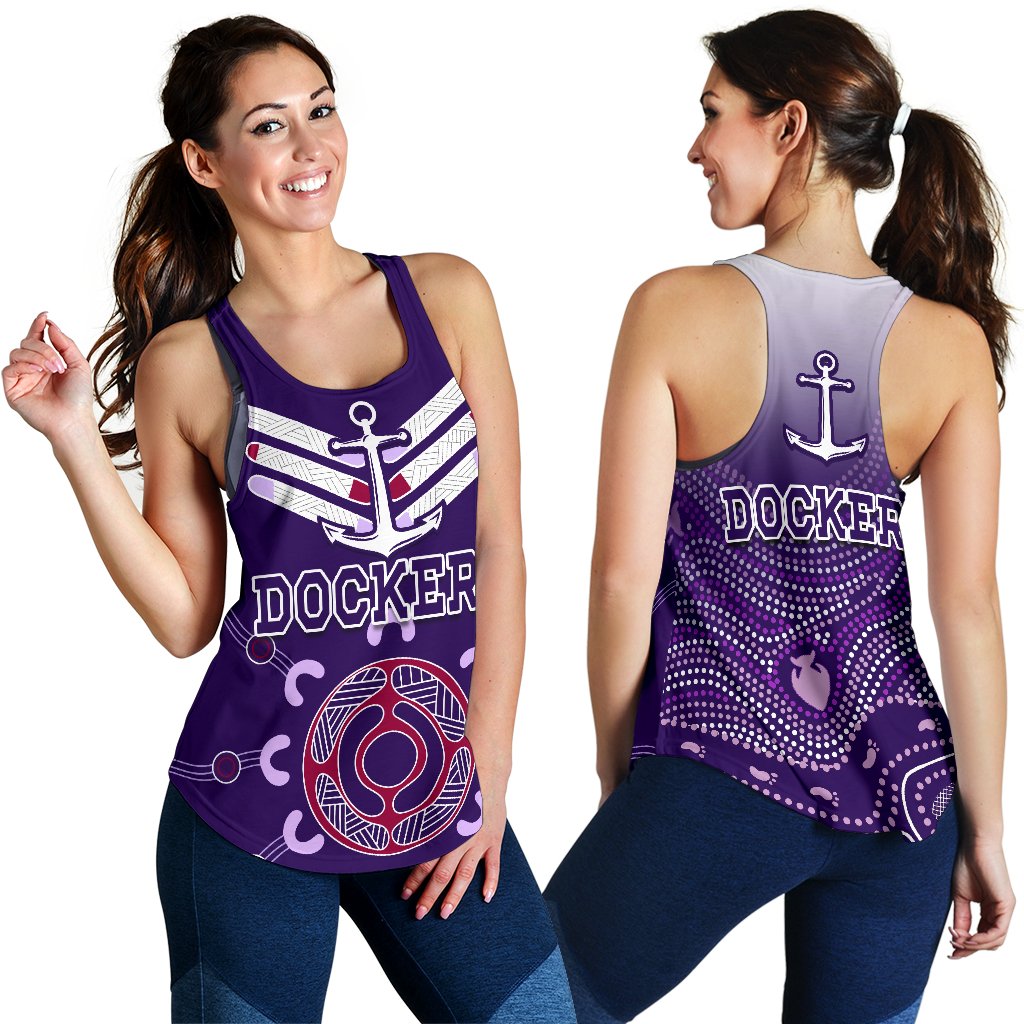 Dockers Women Racerback Tank Indigenous Fremantle - Vibe Hoodie