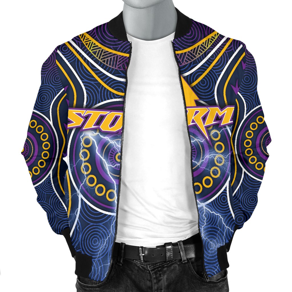 melbourne-bomber-jacket-for-men-lightning-storm-indigenous