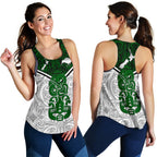 New Zealand Maori Rugby Women Racerback Tank Pride Version - White - Vibe Hoodie