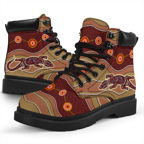 aboriginal-boots-lizard-patterns-circle-dot-painting-all-season