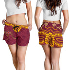 Aboriginal Women's Shorts - Aboriginal Kangaroo - Vibe Hoodie