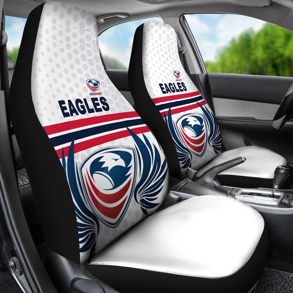 usa-rugby-car-seat-covers-eagles-simple-style-white