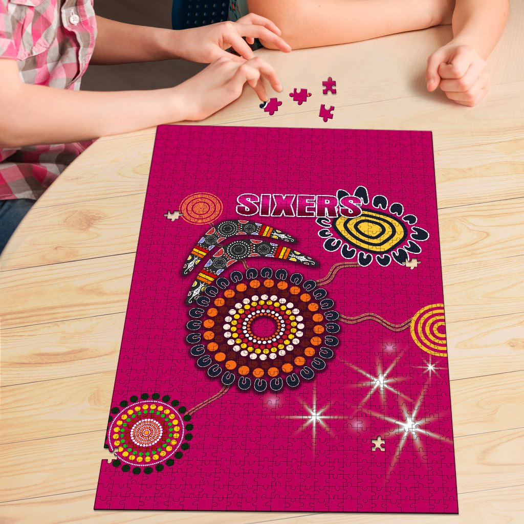 sydney-premium-wood-jigsaw-puzzle-sixers-indigenous-magenta
