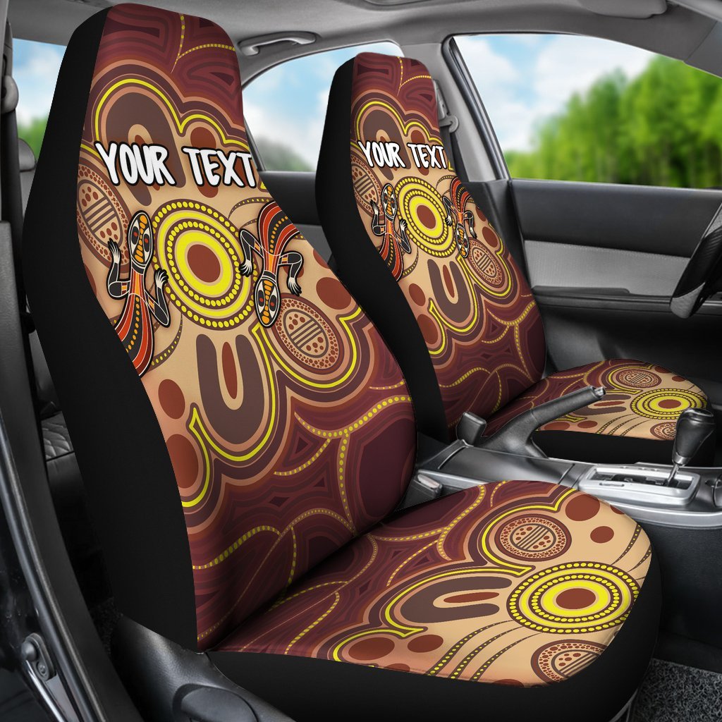 custom-aboriginal-car-seat-covers-indigenous-lizard-dot-painting-art