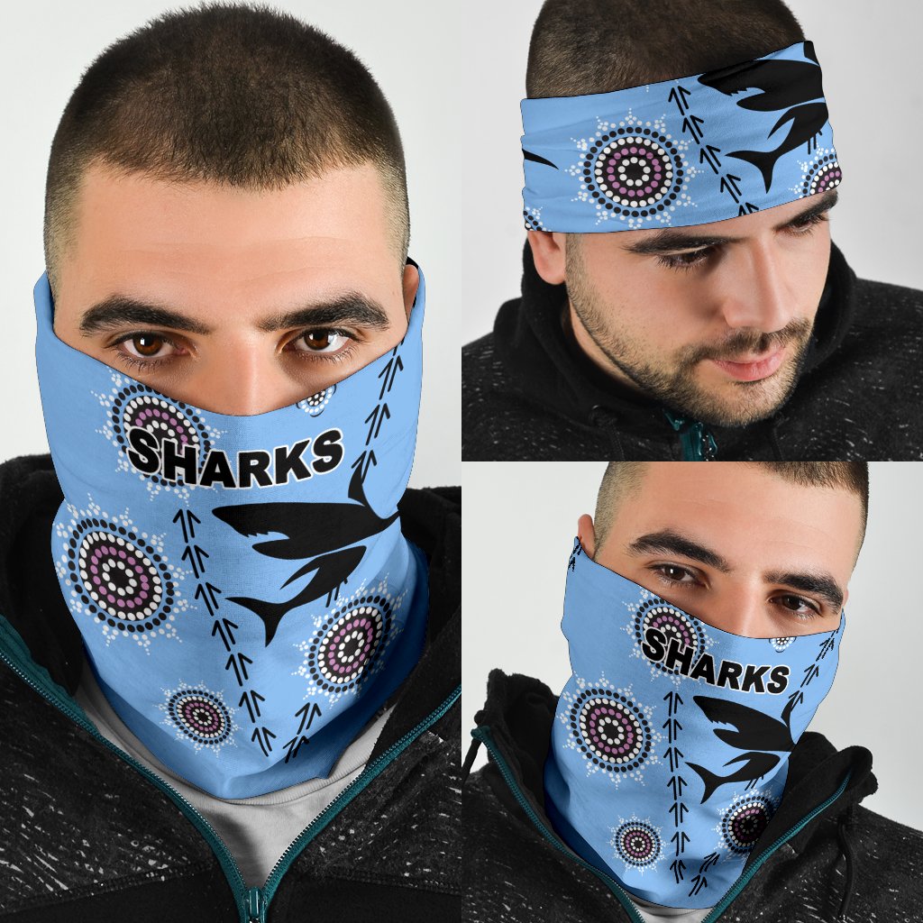 cronulla-bandana-3-pack-sharks-simple-indigenous-blue