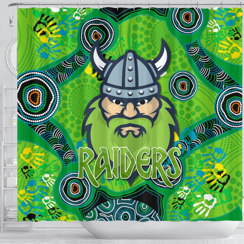 canberra-shower-curtain-raiders-viking-indigenous