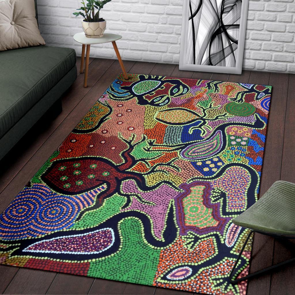 area-rug-aboriginal-dot-art-painting-with-australia-animal