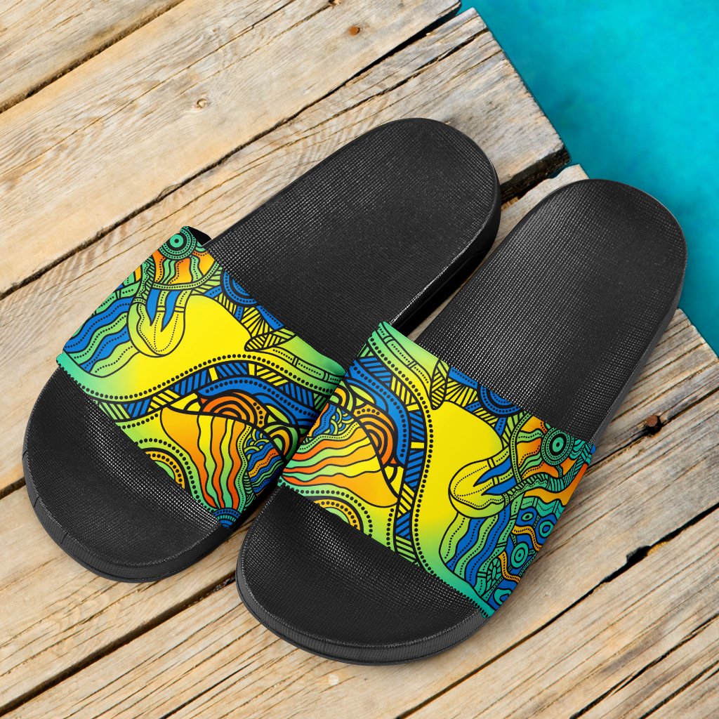 aboriginal-slide-sandals-indigenous-dot-painting-art
