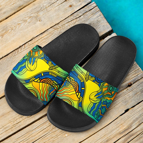 aboriginal-slide-sandals-indigenous-dot-painting-art