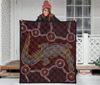 aboriginal-premium-quilt-indigenous-crocodile-brown-color